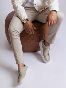 Mateo Floater Leather Casual Sneakers – Comfort And Style For Everyday Church Party Graduation Work - off-white - View 3