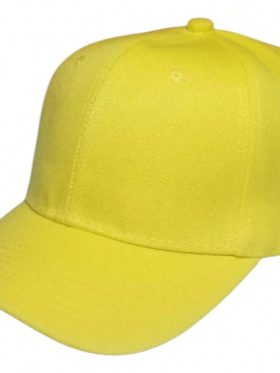 10 Premium Curved Baseball Caps Quality Lot Bb-Acr - Yellow - View 1