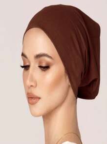 One Pc 8cm Edge Tube Underscarf Various Colors Soft Hats Headband Inner Caps Islamic Full Cover Scarf Dreadlocks Bands Headband Soft Hijab For Abaya Daily Under Cap Women Veil - Multicolor - View 3