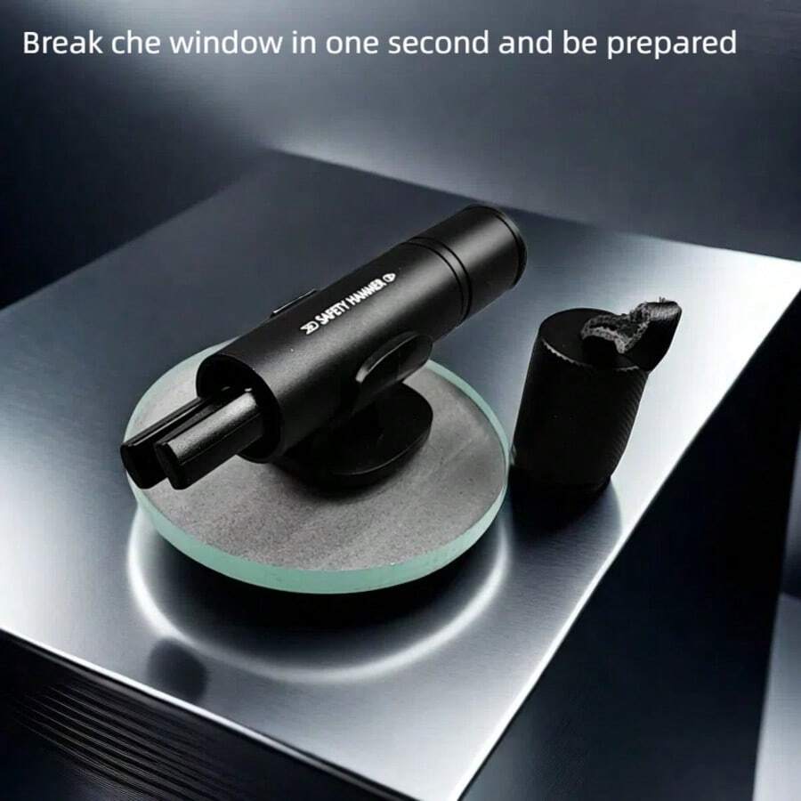 Portable Emergency Glass Hammer, Multifunctional Tungsten Steel Car Window Breaker