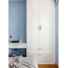 2pcs Golden Scandinavian Minimalist Cabinet Pulls, Zinc Alloy Drawer Pulls With Mounting Screws - Gold - View 6