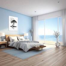 Black And White Silhouette Of A Deer And Tree With Birds. Large Wooden Framed Wall Art Artist Home Decoration Oil Painting - Bedroom, Bathroom, Living Room, Office, Kitchen, Christmas Gifts - 1 Piece