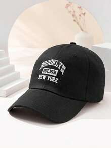 New York Retro Embroidered Baseball Cap - Unisex Soft Top Dad Hat, Breathable & Stylish, Black With White Lettering, Perfect For Casual Wear, Perfect For Thanksgiving - Multicolor - View 3