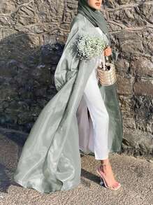 女士优雅长款泡泡袖睡袍，端庄长袍，春夏新品