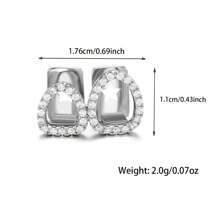 1 件钻石镶嵌单齿牙套，新款嘻哈风格铜空心心形和五角星锆石牙齿首饰，酷炫礼物 - 彩色 - 查看 4