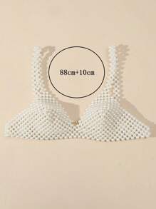 1 pièce Élégante chaîne de corps en faux perles - Accessoire de luxe en résine, convient pour le mariage et les tenues de fête, toutes saisons