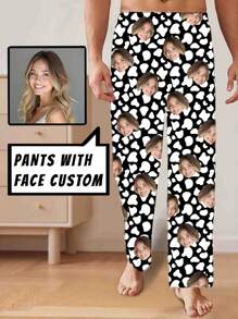定制男女通用睡裤，图案丰富有趣，包括人像、儿童、宠物、卡通和节日主题，适合秋冬季穿着。