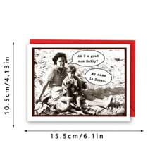 有趣的母亲节贺卡、复古照片母亲节贺卡、母女贺卡、母亲节贺卡、妈妈生日贺卡 - 多色 - 查看 3