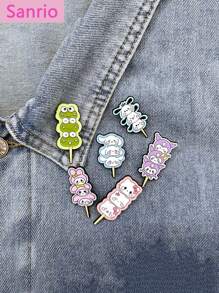 Sanrio Sanrio, Creative Cartoon, Sanrio Character, Bingtanghulu, Brooch, Cute, Jade Dog, Kulomi, Girl Badge Accessories, Men And Women, Memorial, Decoration, Gift Giving, Available All The Year Round