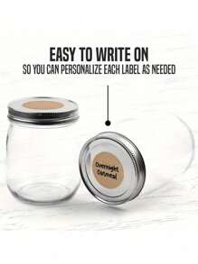 500/1000pcs Blank Round Kraft Paper Labels, Customizable Stickers For Product Labeling