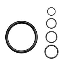 1pair 16G Surgical Stainless Steel Hinged Nose Ring Hoop Clicker Septum Cartilage Helix Daith Tragus Hoop Earrings Black 6mm 8mm 10mm 12mm Hypoallergenic Body Piercing Hoop For Women Men