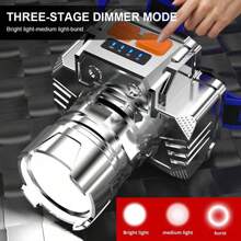 Linterna frontal LED recargable para la cabeza, luz frontal LED súper brillante, resistente al agua, linterna frontal para caza