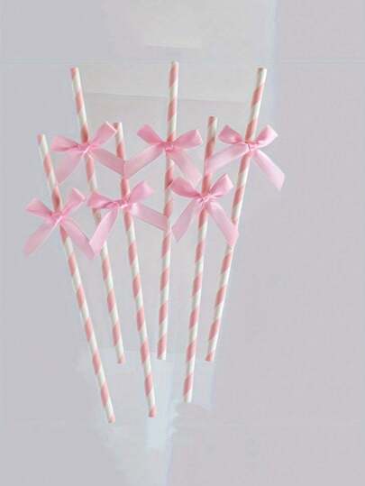 1-20 st/10 st/1 set glitter rosettdekorationssugrör, söta tecknade randiga papperssugrör, könsavslöjande bröllopsdopfestdekorationer, babyshower, födelsedagsfesttillbehör, skolmaterial