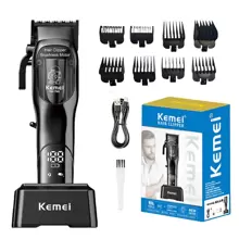KEMEI Km-1766 Private Label Hair Trimmer Usb Pro Barber Machine Bldc Hair Trimmer With Charging Base - Black - View 2