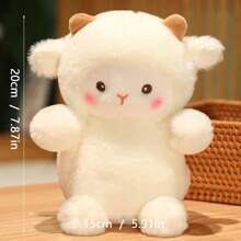 1 套 20 厘米毛绒小羊娃娃，可爱小绵羊毛绒枕头，情人节生日礼物，可拆卸衣服多变卡通娃娃，节日礼物 - 彩色 - 查看 2