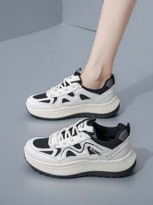 1 para damskich tenisówek z siateczki 2025 Spring, nowe koreańskie buty sportowe na platformie studenckiej Ins Style