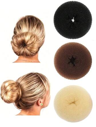 1 pieza Herramienta para hacer moño invisible para mujer, Clip de pelo multifuncional con forma de rosquilla, Adecuado para uso diario, Accesorios para el cabello, Herramientas de peinado