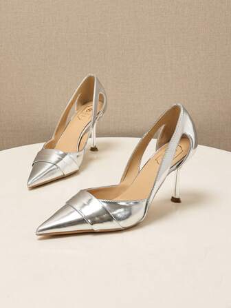 Women's Elegant Pointed Toe High Heels, Suitable For Party, Wedding And Daily Work - Versatile Fashion, Low-Cut, Easy To Wear Mary Jane Pumps