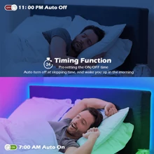 Smart LED Bedroom Strip Lights, 3.28-98.43ft RGB Color Changing Mood Light, APP + 24-Key Remote Control, Can Change Brightness And Flashing Mode, Suitable For Living Room, Bedroom, Bar, Wedding, New Year And Valentine's Day Party Decor