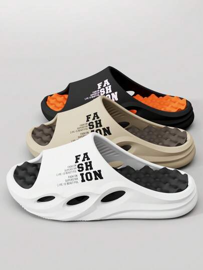 Papuci de masaj la modă pentru bărbați, sandale sport cu vârf deschis, cu uscare rapidă, pentru interior/exterior, papuci casual de plajă pentru bărbați, pantofi confortabili pentru baie și duș, pentru casă și masaj