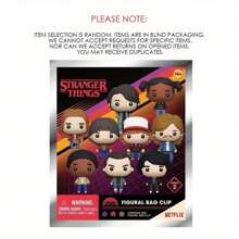 Netflix 1PC  Officially Licensed 3D Anime Character Series 2 Mystery Blind Bag Keychain Random One Will Mike Wheeler Eleven Or Other Character Includes Hidden Model Surprise Bag Anniversary Gift For Fan And Friends