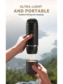 Black /Green Portable Heating Coffee Machine Wireless Electric Coffee Maker Fit Capsule Powder & French Press Pot For Car