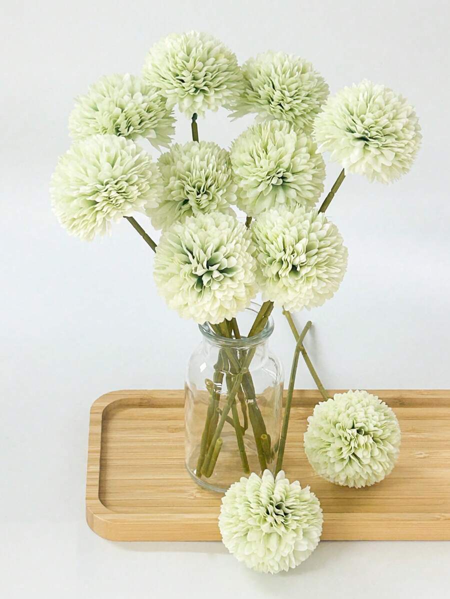 1/4/8 bông hoa cúc xanh nhân tạo, bó hoa cẩm tú cầu bồ công anh làm quà tặng, trang trí mùa xuân, trang trí nhà cửa, trang trí phòng ăn/phòng khách/phòng/phòng ngủ, trang trí bình hoa, trang trí đám cưới. - màu xanh lá - Xem 1