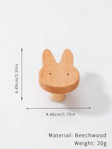 2 Peças Puxadores De Madeira Cartoon, Puxadores Criativos de Armário/Gaveta para Quarto de Crianças, Estilo de Madeira Natural