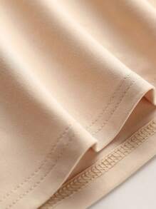 Young Boy's Skateboard And Slogan Print Round Neck Short Sleeve Tee Spring And Summer Casual T Shirt For Kids - Apricot - View 6