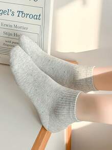 4 pares de calcetines cortos de mujer con puntos de malla, calcetines en negro, blanco, rosa y amarillo, ligeros, cómodos y transpirables, adecuados para primavera y verano, colores surtidos