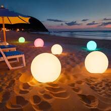 Luz de noche esférica LED con 16 colores, recargable por USB, lampara luminosa de mesa/bar con control remoto inalámbrico, resistente al agua, flotante, para piscina exterior, patio, playa, decoración de fiestas, San Valentín, bodas y festividades