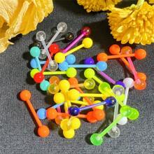 Sortierte farbige acrylische Zungenpiercing, unisex einfarbiger Pierring-Schmuck
