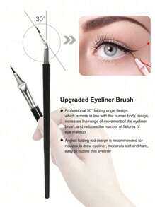 Set de 7 brochas de maquillaje de ojos, que incluye brocha angular para delineador de ojos, brocha punta para delineador de ojos y brocha para cejas, ideal para cejas, delineador y sombra de ojos para crear un maquillaje de ojos encantador