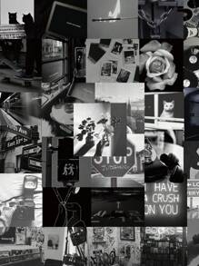 50/150pcs Black & White Artistic Atmosphere Photo Stickers, Personalized Artistic Style, Waterproof PVC Material, Suitable For Helmet Decoration, Car Decor, Party Decor, Labels, Self-Adhesive Stickers, Scrapbooks, Laptops, Luggage, Guitars, Water Bottles, Phone Cases, Urban Youth Fashion Decor