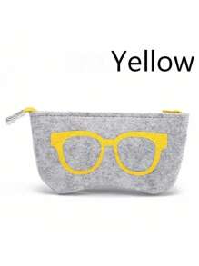 1 stuk chique zachte vilten brillenetui - kleurrijk oogontwerp, draagbare modieuze brillenetui met ritssluiting voor mannen en vrouwen, schattige brillenetui, gender reveal party, perfect voor verjaardagen, bruiloften, feesten, het perfecte cadeau voor collega's, vrienden en familie, terug naar school