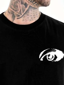 Eyes Seek Vision Oversized Men's Cotton Tank Top Over Macho Shirt Cotton Streetwear