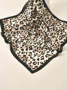 1pc Men's Leopard Print Bandana, Versatile Vintage Street Dance Rock Style Head Wrap - Can Be Used As Belt, Mask, Scarf, Handkerchief, Wristband, Gift For Family & Friends, All Season