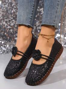 Dames instappers in Franse stijl, loafers met zachte zool, comfortabele oma-schoenen met lage vamp, lente/herfst 2025 nieuw binnen
