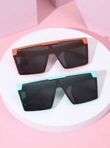 2pcs Rivets Children Glasses, Suitable For Street Style, Daily Wear, And Travel - Multicolor - View 2
