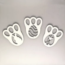 1 szt./3 szt. Drewniany królik wielkanocny, marchewka, szablon w kształcie jajka, rzemiosło, odpowiedni na wiosnę, Wielkanoc, urodziny, dekoracje na imprezę festiwalową