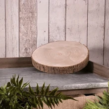 1pcsWooden Cake Rack, Round Wooden Display Tray, Suitable For DIY Handicrafts, Birthdays, Weddings, Rural Style Party Decorations, Desktop Decorations