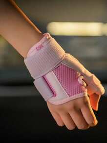 Sports Wrist Wrap, Breathable Wrist Strap With Hook And Loop Compression Glove, Strap Fixed Thumb Support Wrist Brace, Aluminum Plate Support Tube Design, Contoured To Thumb Curve, Adjustable Design, Comfortable And Non-Constrictive Fit Gym Gym Wristbands Accessories