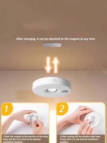 1pc Cat Eye Hill Shape Night Light With Motion Sensor,Suitable For Living Room, Bedroom, Office, Hallway Lighting,USB Powered Energy Saving