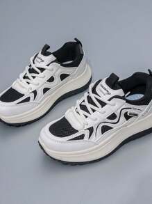 1 para damskich tenisówek z siateczki 2025 Spring, nowe koreańskie buty sportowe na platformie studenckiej Ins Style