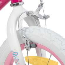 JOYSTAR Angel 12/14/16/18/20 Pulgadas Bicicleta Infantil Para Niñas De 2-10 Años, Bicicletas Para Niños Con Estabilizadores Y Cesta, Freno Coaster Y Freno De Mano, 18/20 Pulgadas Con Kickstand, 20 Pulgadas con Neumáticos Negros (Violeta, Azul, Rosa & DeepPink) - Rosa Fucsia - Ver 4