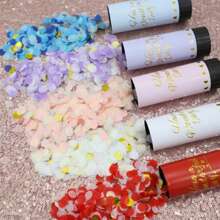 1pc Fireworks Party Small Fireworks Wedding Spring Fireworks Tube Colorful Paper Scraps Hand Twisted Atmosphere Props Wedding Props Party Decoration Supplies,Random Lettering On The Cylinder Body - Multicolor - View 3
