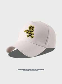 1 件动漫/漫画名侦探柯南主题字母印花棒球帽，男女通用户外防晒帽 - SAX 棒球帽 - 查看 6