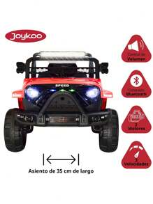 Joykoo Camioneta Montable Electrica para Niños Control Remoto 12v - Rojo - Ver 3