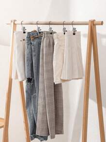 不锈钢衣夹洗衣衣钉带钩便携式挂衣夹裤夹家用不留痕强力不锈钢多功能带钩衣夹晾衣夹单个宽口夹耐磨 - 彩色 - 查看 10