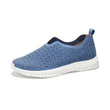 Orchid Leather Sneakers By Project Cloud - Lightweight, Arch Support. - Blue - View 3